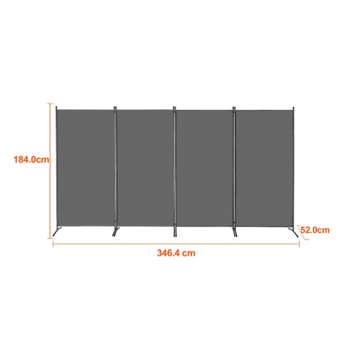 VEVOR Room Divider, 4 Panels Room Divider, Folding Privacy Screen and Portable Partition Divider for Room Separation, Freestanding Room Partitions
