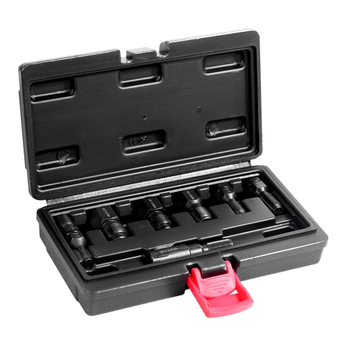 VEVOR 7-Piece Thread Chaser Set,Metric Thread Restorer Tool M10 M12 M14 M18 M20 M22,Tool Kit with Storage Case,Heat Treated Carbon Steel, for