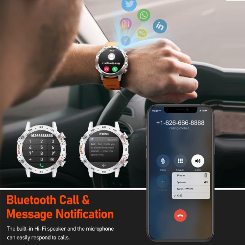 Bluetooth Calling Smart Watch With 1.39-Inch IPS Large Screen, Outdoor Sports Watch With Heart Rate and Blood Pressure Monitoring – Orange