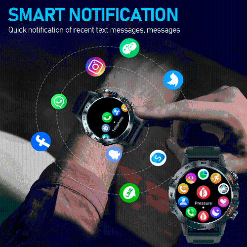 Bluetooth Calling Smart Watch With 1.39-Inch IPS Large Screen, Outdoor Sports Watch With Heart Rate and Blood Pressure Monitoring – Black