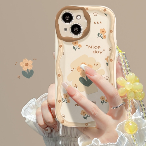 THE WAY  Small Flower Chain Silicone Phone Case In Yellow