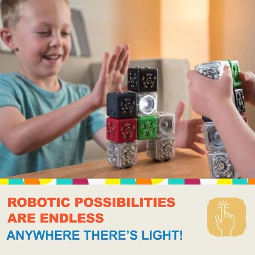 Modular Robotics Distance Cubelet - Robot Blocks Detects Distance - STEM Robot Cube for Home and Classroom Robotics - Ages 4+ Years