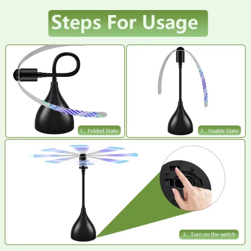 Fly Fans for Tables, Practical Fly Repellent Fan with Soft Blades, USB or Batteries Powered, Soundless and Portable Fly Fan Keeps Your Food Clean