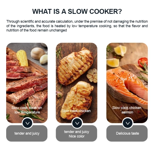 Circulateur sous vide , Cuiseur sous vide 1100 W Circulateur d'immersion thermique étanche avec menus prédéfinis pour la cuisson