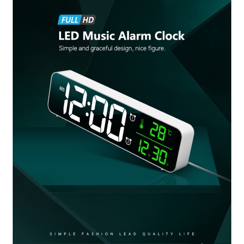 Electronic Wall Clock Table Clock & Options，with Temperature Display for Home Living Room Office Decoration