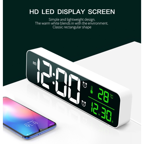 Electronic Wall Clock Table Clock & Options，with Temperature Display for Home Living Room Office Decoration