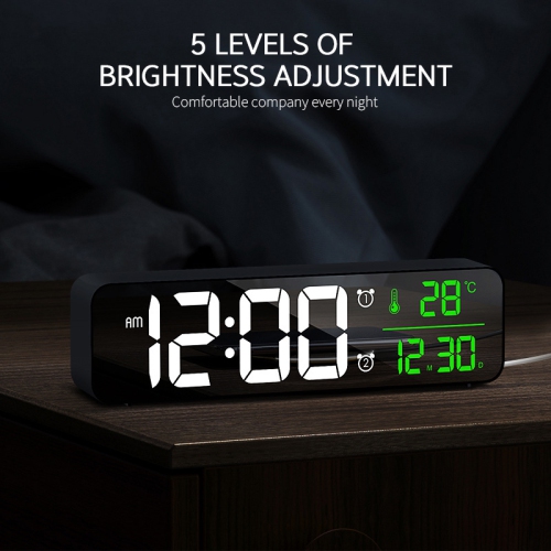 Electronic Wall Clock Table Clock & Options，with Temperature Display for Home Living Room Office Decoration