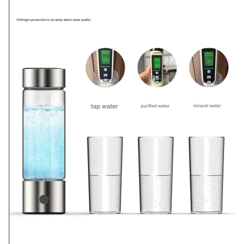 Bouteille d'eau à hydrogène, cadeau générateur d'eau hydrogène pour maman, machine portative d'ionisation d'eau à hydrogène, 460 ml d'eau en