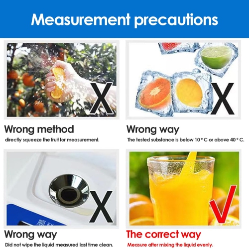 High Precision 0-55% Brix Refractometer,Automatic Temperature Compensation,Refractive Index,Brix Tester for Fruit,Juice