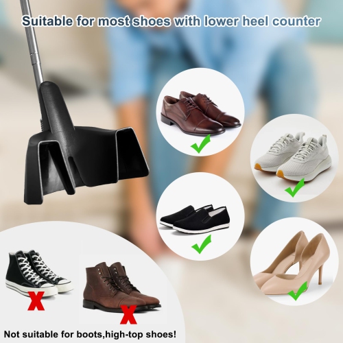 Shoe Horn Long Handle for Seniors, 9.4"-30" Telescoping Shoe Horns for Shoe Assist Shoe Helper , Best Gifts for Elderly Dad Parents