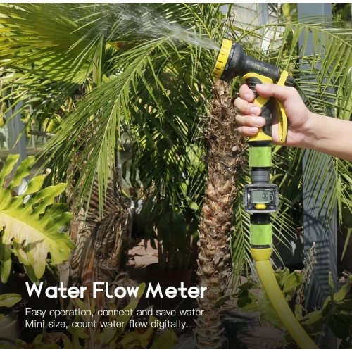 Débitmètre d'eau numérique, compteur d'eau pour VR pour arrosage extérieur, irrigation