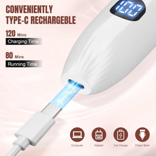 2-in-1 Women Electric Shaver Dual Head Bikini Trimmer,Electric Razor for Face Legs Underarms,Wet & Dry Use Cordless Painless Hair Removal