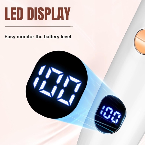 2-in-1 Women Electric Shaver Dual Head Bikini Trimmer,Electric Razor for Face Legs Underarms,Wet & Dry Use Cordless Painless Hair Removal