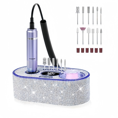 Nail Drill Electric File,Professional Nail Drill Kit,40000RPM E-File Machine with 12 Drill Bits for Acrylic Nails Remove Nail Gel Polish Manicure for