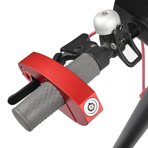 Motorcycle handlebar lock, bicycle anti-theft lock, motorcycle handlebar brake clutch safety lock - red