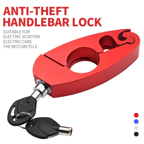 Motorcycle handlebar lock, bicycle anti-theft lock, motorcycle handlebar brake clutch safety lock - black