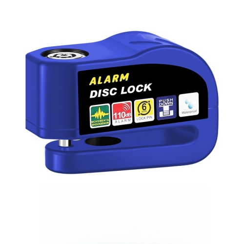 Verrou de frein à disque, alarme très robuste de 110 dB antivol pour moto/vélo, verrou de disque de sécurité robuste avec clé pour motocyclettes,