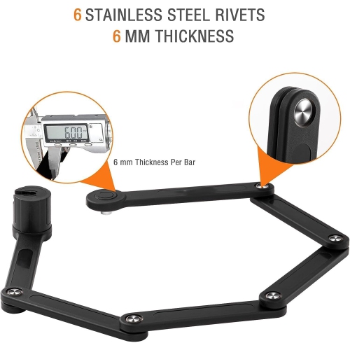 Bicycle Lock Bicycle Scooter Motorcycle Folding Lock with 2 Keys, Folding Chain Heavy Duty Alloy Steel Folding Lock