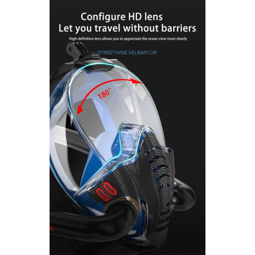Double-tube full dry diving goggles | 180° panoramic HD mask | Waterproof and leakproof | Adult snorkeling equipment | Underwater photography [L/XL