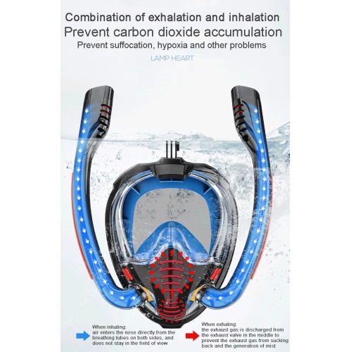 Double-tube full dry diving goggles | 180° panoramic high-definition mask | Waterproof and leakproof | Adult snorkeling equipment | Underwater