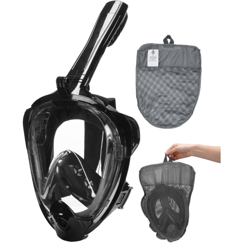 180° ultra-wide angle full dry snorkeling mask | dual airflow anti-fog system | comfortable silicone seal | adjustable headband | adult snorkeling