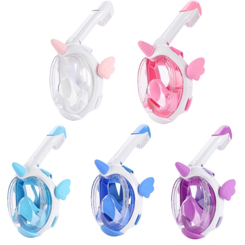 Children's 180° panoramic snorkeling mask - anti-fog and leak-proof, dry breathing system, adjustable straps - fun cartoon design to ensure