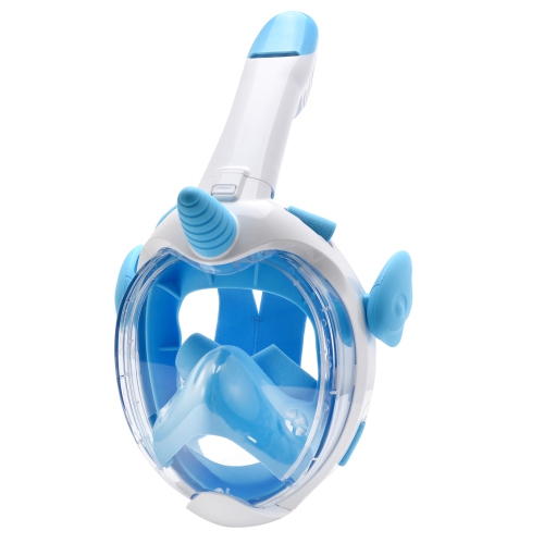 Children's 180° panoramic snorkeling mask - anti-fog and leak-proof, dry breathing system, adjustable straps - fun cartoon design to ensure