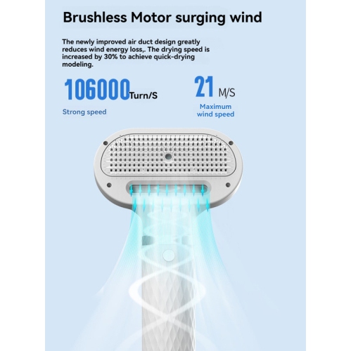 Multifunctional pet hair dryer Brushless motor/4 wind head styles/intelligent temperature control/negative ion hair protection/ultra-quiet