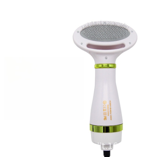 2-in-1 Pet Hair Dryer and Brush - 3 Temperature Settings, 60dB Quiet, Safe for Dogs/Cats - Ergonomic Design, Quick Detangling and Drying [One-button