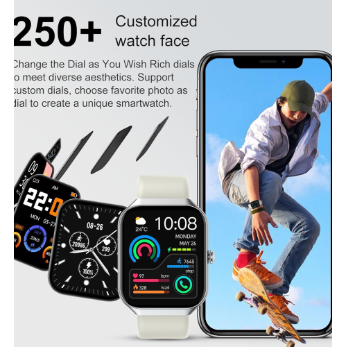 Smart Watch for Men Women, 1.96" HD 2025 Smartwatch with Heart Rate/Sleep Monitor/Pedometer/Calories, 113+ Sports Fitness Watch