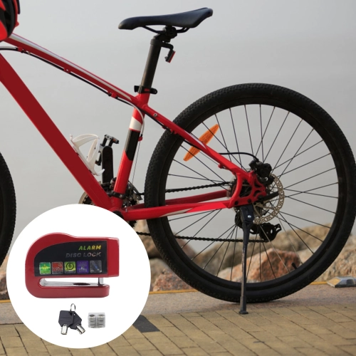 Disc Brake Lock, Extra Strong 110db Alarm Anti-Theft Motorcycle/Bicycle Lock, Heavy Duty Security Disc Lock with Key for Motorcycles, Scooters and