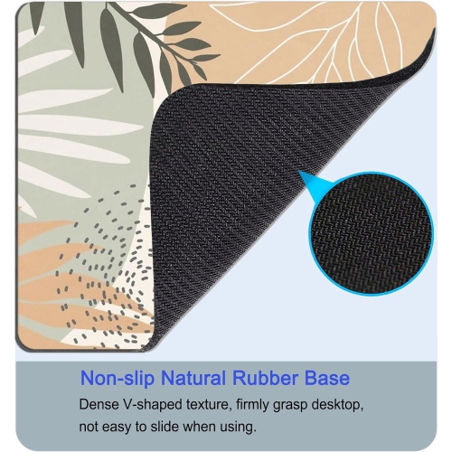 Mouse Pad, Square Mousepad, Personalized Premium-Textured, Non-Slip Rubber Base Mouse Mat, Waterproof Gaming Mouse Pad for Wireless Mouse, Computers,