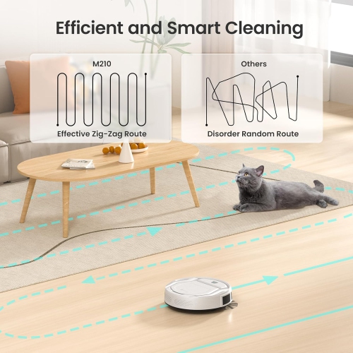 Lefant Robot Vacuums, 2200Pa Strong Suction, 120 Min Runtime, WiFi/App/Alexa Control, Self-Charging Robotic Vacuum Cleaner, Slim, Quiet, 6 Cleaning