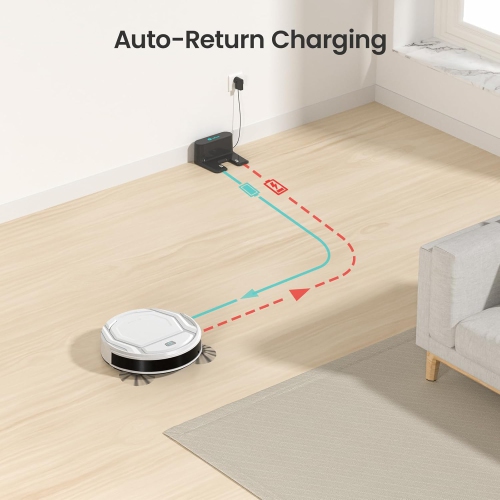 Lefant Robot Vacuums, 2200Pa Strong Suction, 120 Min Runtime, WiFi/App/Alexa Control, Self-Charging Robotic Vacuum Cleaner, Slim, Quiet, 6 Cleaning