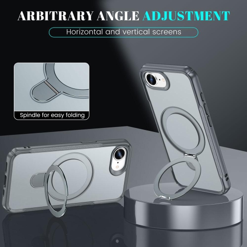 XCRS Vivid Magnetic Phone Cover with Rotatable Invisible Kickstand, Magsafe case for Apple iPhone 16e 2025