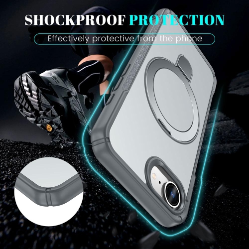 XCRS Vivid Magnetic Phone Cover with Rotatable Invisible Kickstand, Magsafe case for Apple iPhone 16e 2025