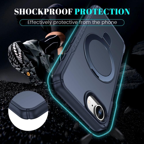 XCRS Vivid Magnetic Phone Cover with Rotatable Invisible Kickstand, Magsafe case for Apple iPhone 16e 2025