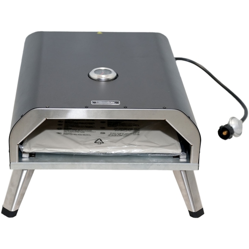 MotionGrey 16" Portable Gas Pizza Oven – Outdoor Propane Oven with Pizza Stone – Ideal for Backyard Cooking, Camping, and Parties – Reaches High