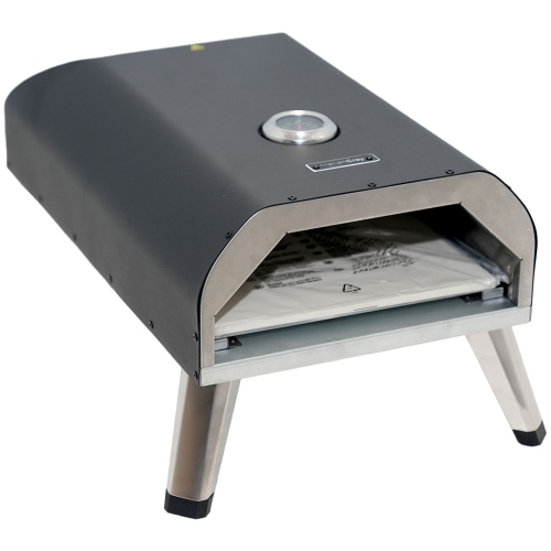 MotionGrey 12" Portable Gas Pizza Oven – Outdoor Propane Oven with Pizza Stone – Ideal for Backyard Cooking, Camping, and Parties – Reaches High