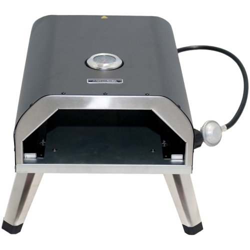 MotionGrey 12" Portable Gas Pizza Oven – Outdoor Propane Oven with Pizza Stone – Ideal for Backyard Cooking, Camping, and Parties – Reaches High