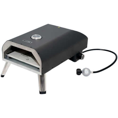 MotionGrey 12" Portable Gas Pizza Oven – Outdoor Propane Oven with Pizza Stone – Ideal for Backyard Cooking, Camping, and Parties – Reaches High