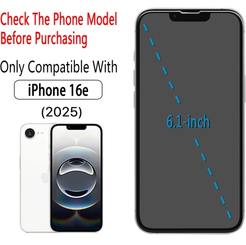 XCRS Tempered Glass Screen Protector for Apple iPhone 16e – Pack of 2