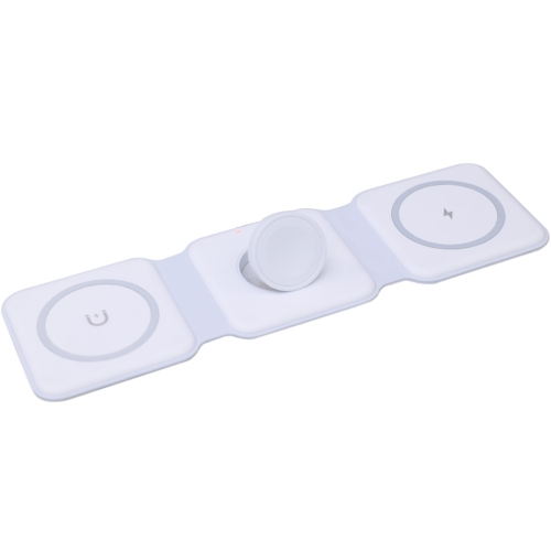 MotionGrey - 3-in-1 Foldable Wireless Charging Station for iPhone, Apple Watch & AirPods – MagSafe-Compatible Magnetic Charger Pad for Desk, Travel &