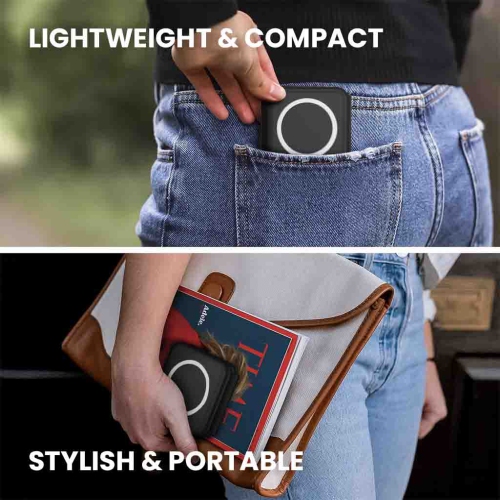 MotionGrey - 3-in-1 Foldable Wireless Charging Station for iPhone, Apple Watch & AirPods – MagSafe-Compatible Magnetic Charger Pad for Desk, Travel &