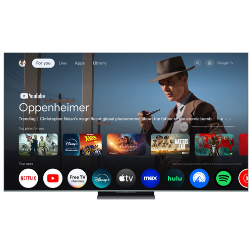 Téléviseur intelligent Google mini-DEL HDR UHD 4K série QM9K de 65 po de TCL - 2025