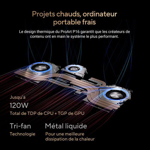 Portable Copilot+ PC à écran tactile DELO 4K 16 po ProArt P16 d'ASUS