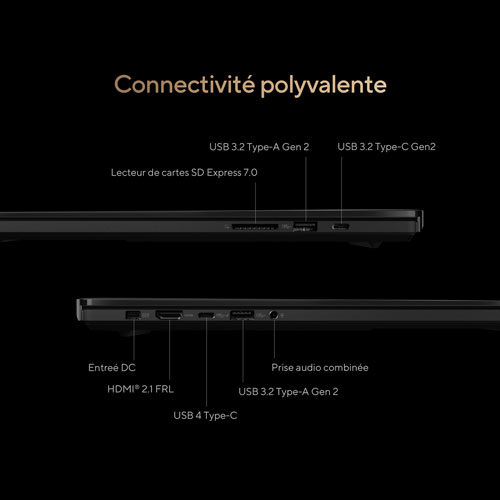 Portable Copilot+ PC à écran tactile DELO 4K 16 po ProArt P16 d'ASUS