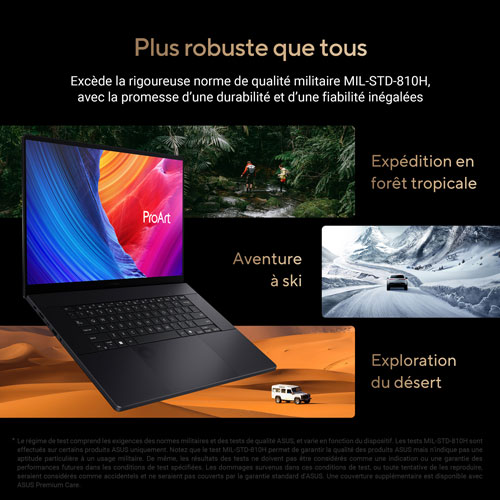Portable Copilot+ PC à écran tactile DELO 4K 16 po ProArt P16 d'ASUS