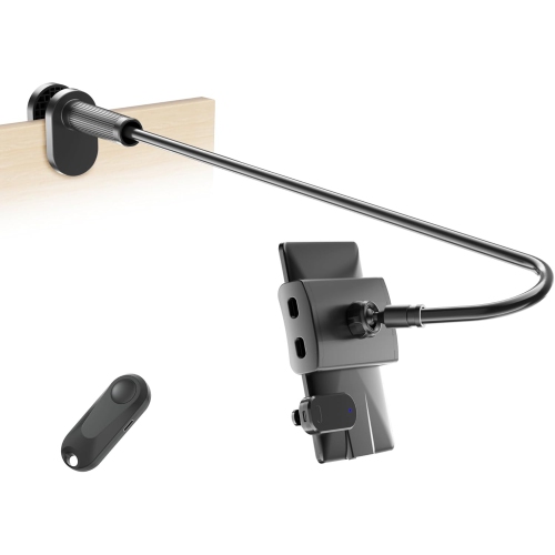 Gooseneck Tablet Holder for Kindle with Page Turner Remote – Hands-Free Desk and Bedside Lazy Arm Stand for Kindle, Kobo, Tablets, and Smartphones