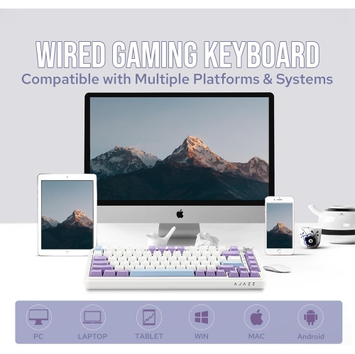 AJAZZ AK820 MAX HE Hall Effect Magnetic Gaming Keyboard, Adjustable Actuation, 8KHz Polling Rate, Wired Rapid Fast Keyboard, Creamy Gasket, RGB